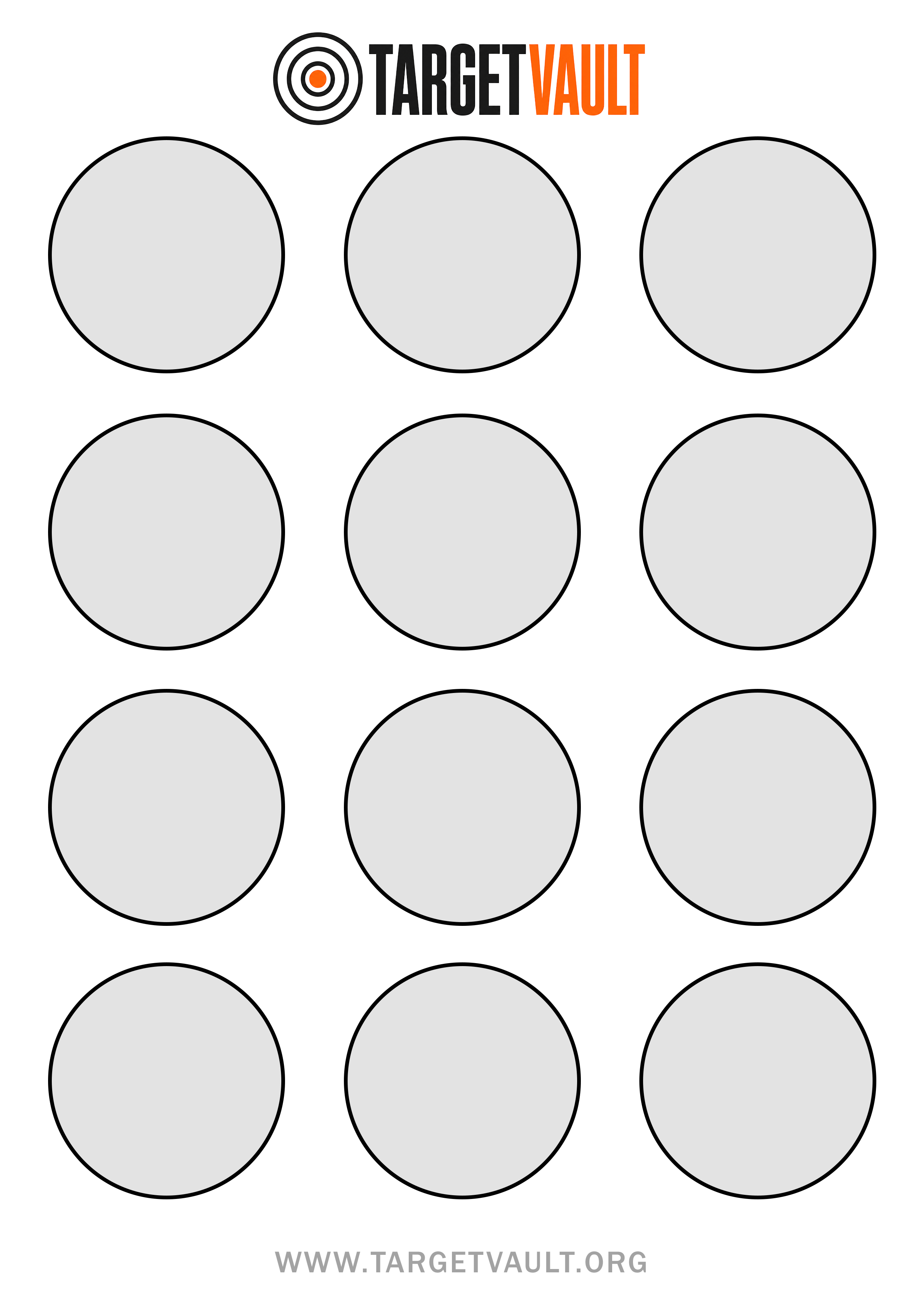 Multi Dot Target — printable A4 shooting target