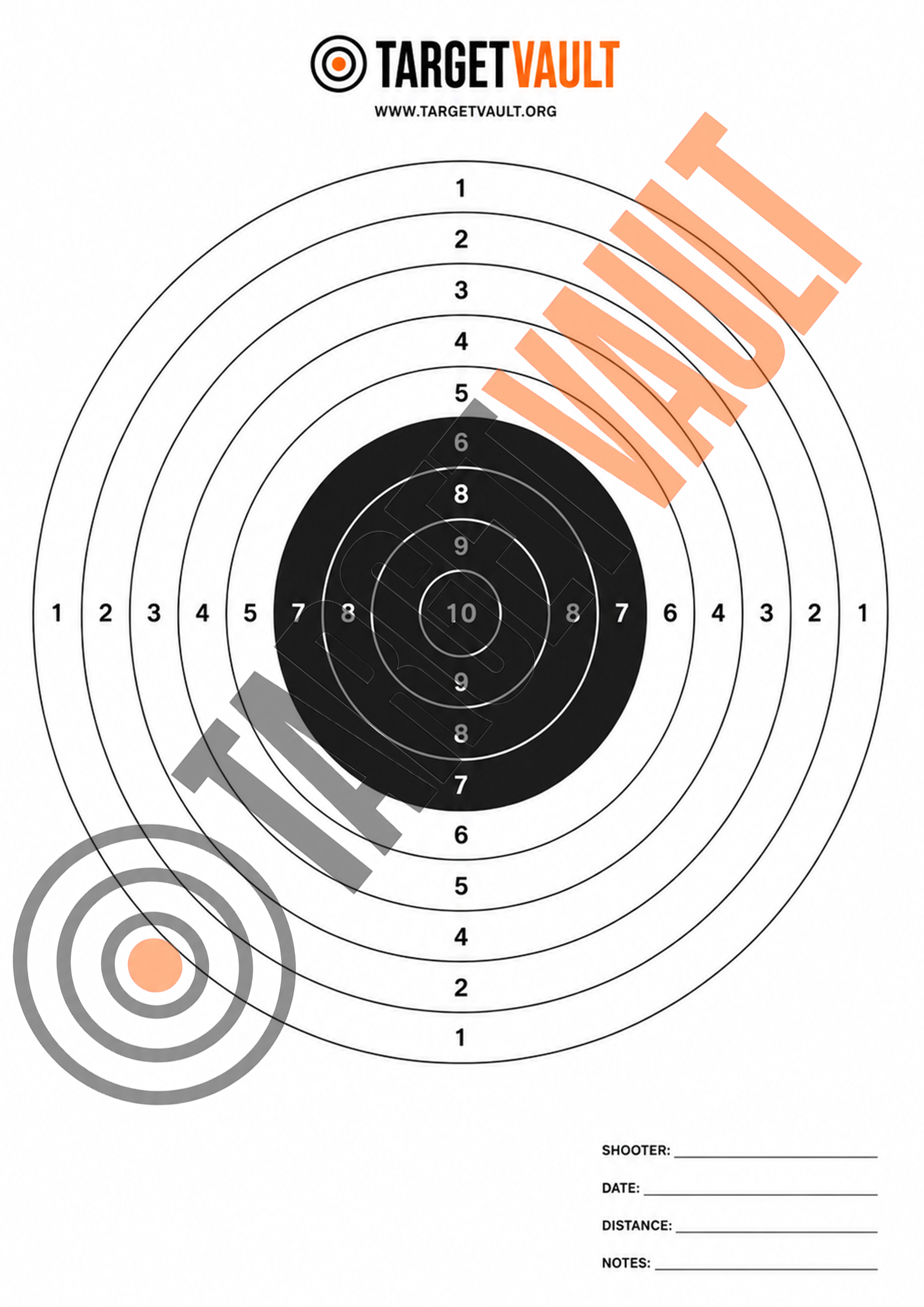 Precision Bullseye Target — printable A4/A3 shooting target
