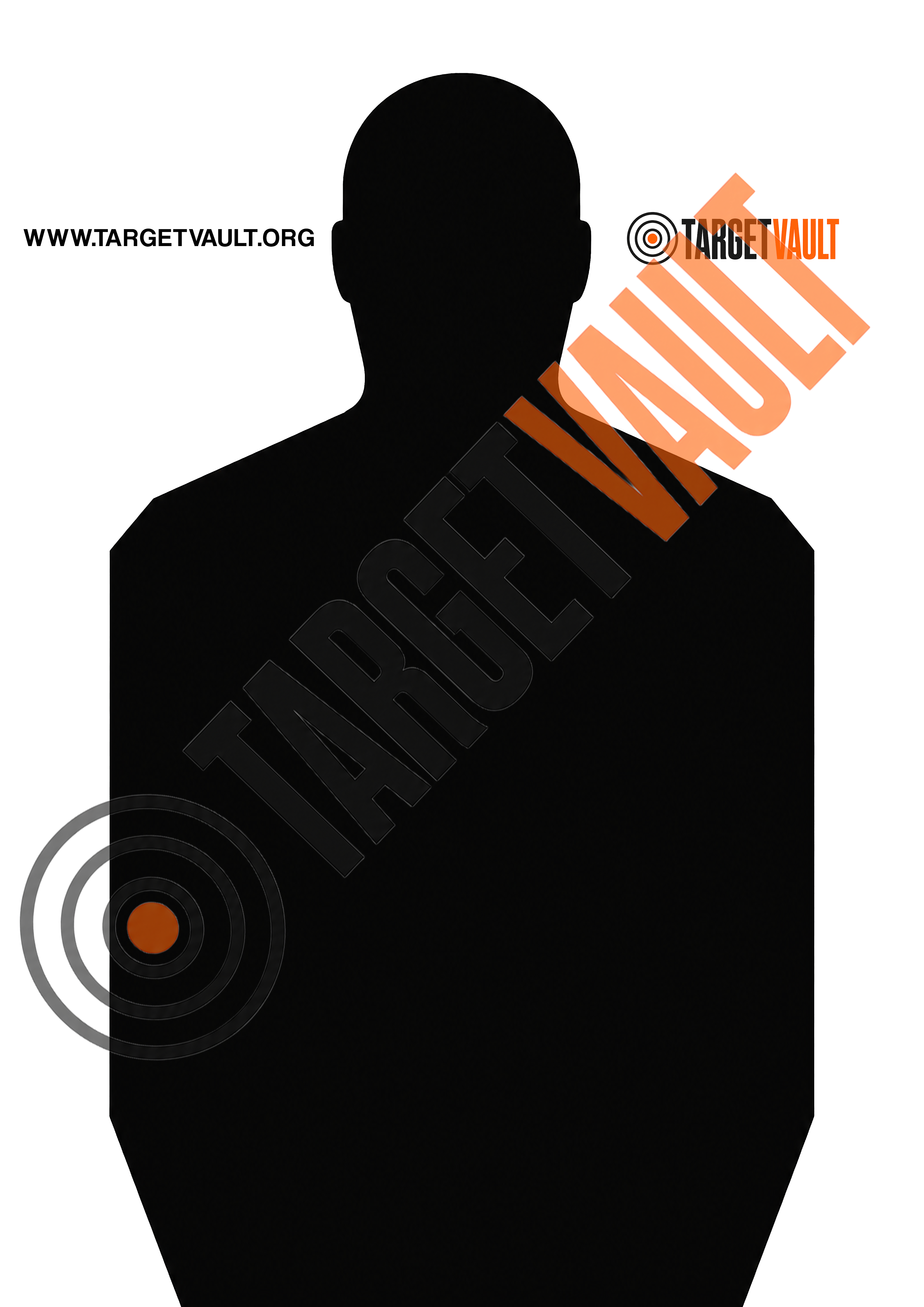 Classic Training Silhouette Target printable A3 shooting target